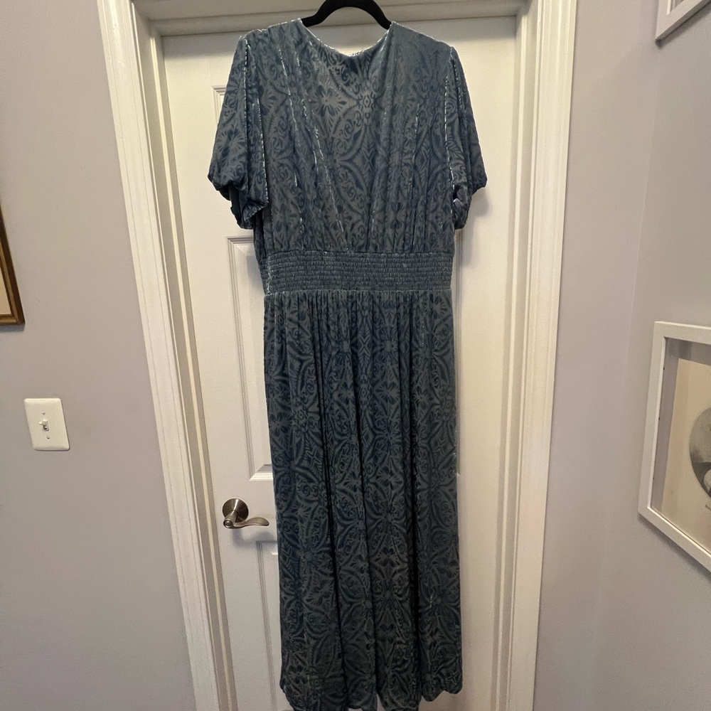 Brand new with tag blue velvet dress